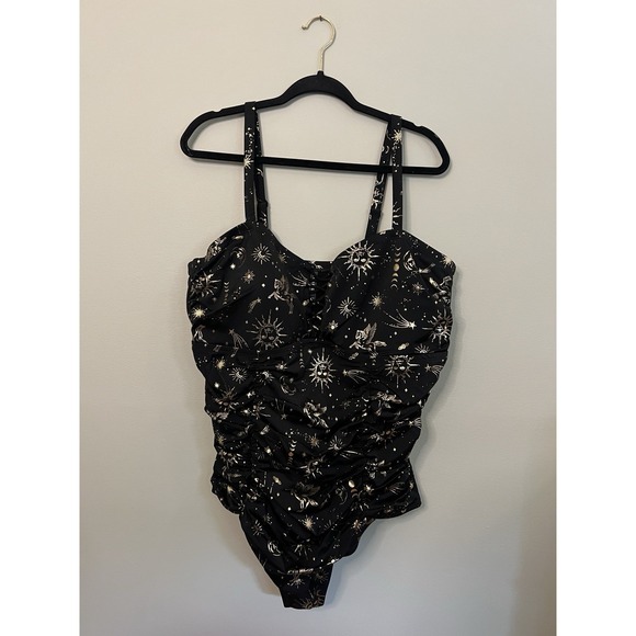 torrid Other - Torrid One Piece Swimsuit Black Celestial Space Women Size 3 22/24